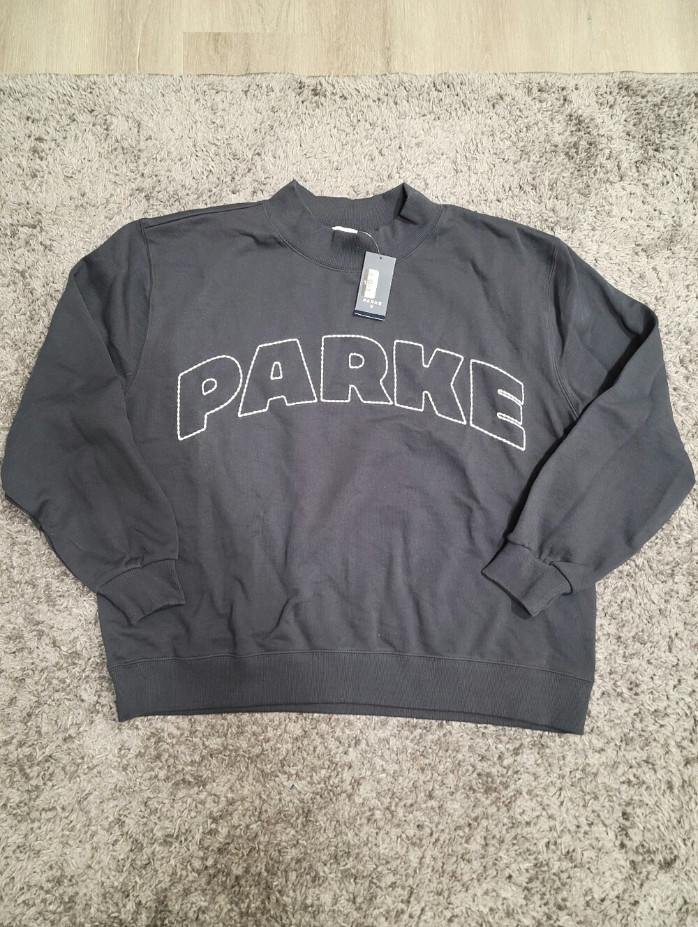 Parke X Target Mockneck Pullover Sweatshirt/Sweatpants SET Navy Blue L/LX NWT - Picture 2 of 3